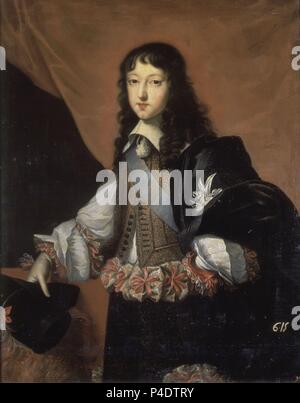 FELIPE DE FRANCIA, DUQUE DE ORLEANS - HACIA 1650-OLEO/LIENZO - 105 x 86 cm-NP2298 - BARROCO FRANCES. Autor: Jean Nocret (1615-1672). Lage: Museo del Prado - PINTURA, MADRID, SPANIEN. Stockfoto