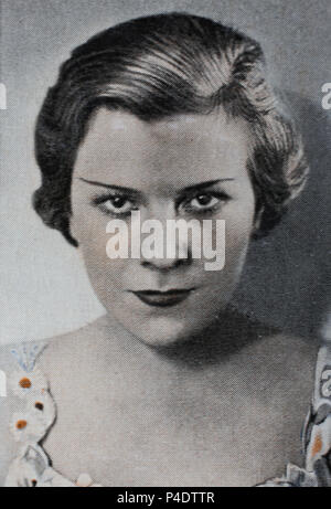 Renate Müller (26. April 1906 bis 7. Oktober 1937) war eine deutsche Sängerin und Schauspielerin in beiden Stummfilme und Tonfilme, als auch auf der Bühne, digital verbesserte Reproduktion einer historischen Bild Stockfoto
