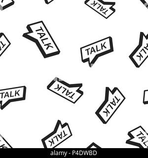 Talk icon nahtlose Muster Hintergrund. Geschäftskonzept Vector Illustration. Sprechblase talk chat Symbol Muster. Stock Vektor