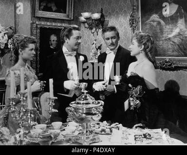 ESCENA DE LA PELICULA' LA DINASTIA DE LOS FORSYTE" - 1949 - E.FLYNN/GREER GARSON/R JUNGE/Janet Leigh. Autor: Bennett, COMPTON. Stockfoto