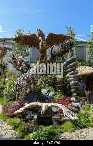 Drücken Sie auf Vorschau. Die RHS Chelsea Flower Show ist eine Gartenschau für fünf Tage von der Royal Horticultural Society statt auf dem Gelände des Royal Hospital Chelsea in Chelsea. Mit: Atmosphäre, Wo: London, Vereinigtes Königreich, wenn: 21. Mai 2018 Credit: Dinendra Haria/WANN Stockfoto