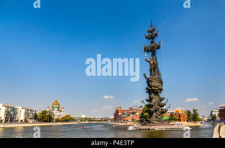 Denkmal für Peter den großen in Moskau, Russland Stockfoto