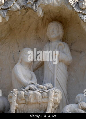 Krippe, der Geburt von Jesus Christus, der Weg Marias in Klenovnik, Kroatien Stockfoto