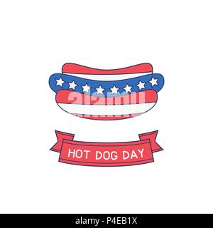 Hot Dog Tag Symbol Stock Vektor