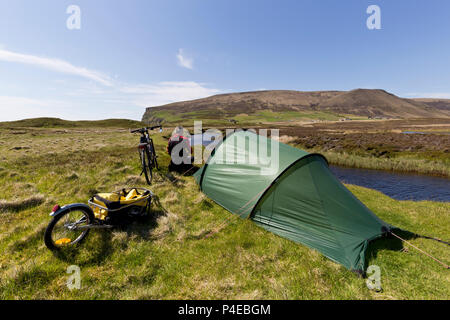 Wildes Campen auf Hoy, Orkney Inseln Stockfoto