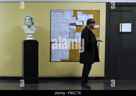 Studenten der Fakultät für Literatur und Philosophie, Universität "La Sapienza". Rom Italien. Stockfoto