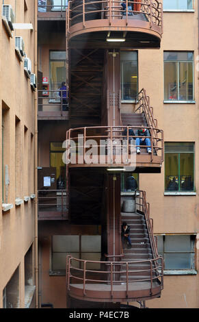 Studenten der Fakultät für Literatur und Philosophie, Universität "La Sapienza". Rom Italien. Stockfoto