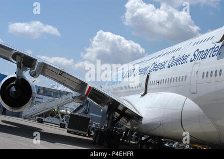 International Air Show Le Bourget - Airbus A380, Airbus Military, EADS, Dassault, alle die besten Flugzeuge auf dem Markt Stockfoto