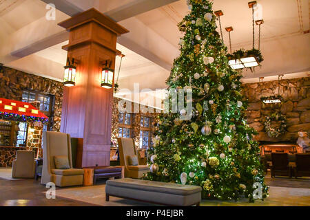 Winter im Grove Park Inn Ashevlile-Gingerbread Haus Wettbewerb Stockfoto