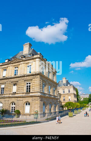 Palais du Luxembourg, Palast, Jardin du Luxembourg, Luxembourg, 6. Bezirk, Paris, Frankreich Stockfoto