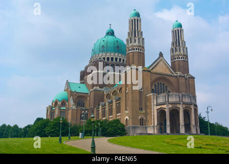Basilique Nationale du Sacre-Coeur ein Koekelberg, nationale Basilika des Heiligen Herzen, Brüssel, Belgien Stockfoto