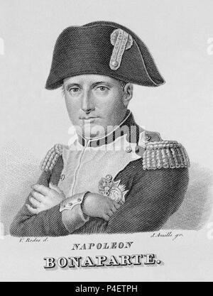 NAPOLEON BONAPARTE - 1769/1821. Autor: Vicenç Rodés (1783-1858). Lage: Biblioteca Nacional - COLECCION, MADRID, SPANIEN. Stockfoto