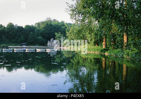 Swanbourne See, in der Nähe von Arundel, West Sussex, UK, in den frühen Abendstunden im Sommer Stockfoto