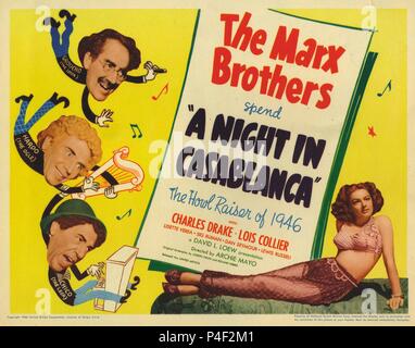 Original Film Titel: eine Nacht in Casablanca. Englischer Titel: eine Nacht in Casablanca. Film Regie: ARCHIE MAYO. Jahr: 1946. Quelle: UNITED ARTISTS/Album Stockfoto