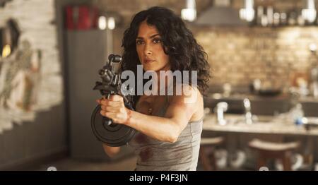 Original Film Titel: ÉVERLY. Englischer Titel: ÉVERLY. Regisseur: Joe Lynch. Jahr: 2014. Stars: Salma Hayek. Credit: Crime Scene Bilder/Album Stockfoto