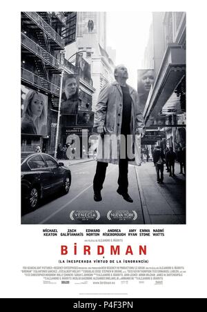 Original Film Titel: BIRDMAN. Englischer Titel: BIRDMAN. Regisseur: ALEJANDRO GONZÁLEZ IÑARRITU. Jahr: 2014. Quelle: FOX SEARCHLIGHT BILDER / Album Stockfoto