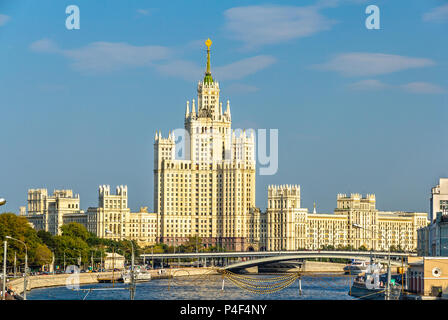 Kotelnicheskaya Damm Gebäude in Moskau, Russland Stockfoto