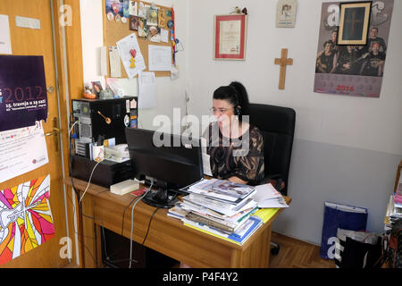 Kroatische katholische Radio in diesem Jahr feierten 20 Jahre Rundfunk in Zagreb, Kroatien am 29. Mai 2016. Stockfoto