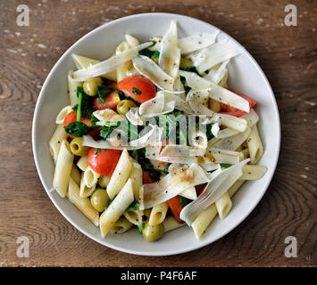 Vegan Pasta Essen Stockfoto