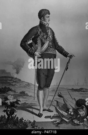 FERNANDO VII REY DE ESPAÑA - 1784/1833 - GRABADO S XIX. Lage: MUSEO ROMANTICO - GRABADO, MADRID, SPANIEN. Stockfoto