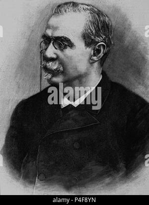 ANTONIO CANOVAS DEL CASTILLO (1828/1897) - PRESIDENTE DEL REGIERUNG. Stockfoto