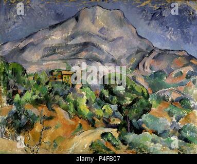 Französische Schule. Berg Sainte-Victoire. La Montagne Sainte-Victoire. Blick von der Tholonet Straße. 1869-1898. St. Petersburg, Eremitage. Autor: Paul Cézanne (1839-1906). Lage: MUSEO ERMITAGE - COLECCION, ST. PETERSBURG, Russland. Stockfoto
