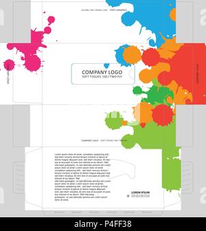 Abstrakte Farbspritzer Gewebe Konzept, Vorlage für geschäftliche Zwecke, ihr Text und Logos und bereit zum Drucken zu gehen. Stock Vektor