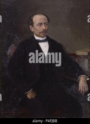 DON JOSE MORENO NIETO (1825/1882) - 110 x 90 - RETRATO AL OLEO. Autor: Juan José Garate (1869-1939). Lage: FACULTAD DE DERECHO, MADRID, SPANIEN. Stockfoto