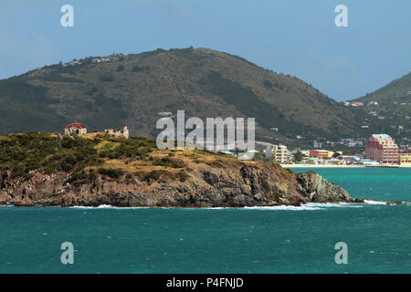 Küste der Insel im Karibischen Meer. Philipsburg, Saint-Martin Stockfoto