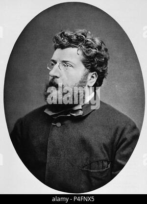 Porträt von Georges Bizet (1838-1875), französischer Komponist. Madrid, Institut für Iberoamerikanische Zusammenarbeit. Spanien. Ort: INSTITUTO DE COOPERACION IBEROAMERICANA, MADRID, SPANIEN. Stockfoto