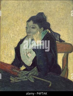 L'Arlesienne - 1888 - 93 x 74 cm - Öl auf Leinwand. Autor: Vincent van Gogh (1853-1890). Lage: Musee D'Orsay, Frankreich. Auch als: LA ARLESIANA bekannt. Stockfoto