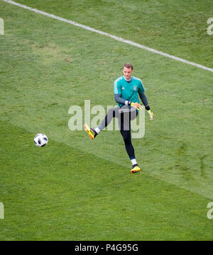 Sochi, Russland. 22. Juni 2018. torwart Manuel Neuer (Deutschland) GES/fussball/Wm 2018 Russland: DFB-Finale training, Sotschi, 22.06.2018 GES/fussball/fussball/WM 2018 Russland: Praxis, Sotschi, Juni 22, 2018 | Verwendung der weltweiten Kredit: dpa/Alamy leben Nachrichten Stockfoto