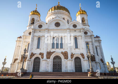 Moskau, Russland - 22. September 2017: Orthodoxe Kathedrale von Christus dem Erlöser, dem ikonischen Gebäude in der Nähe von Moskau. Stockfoto