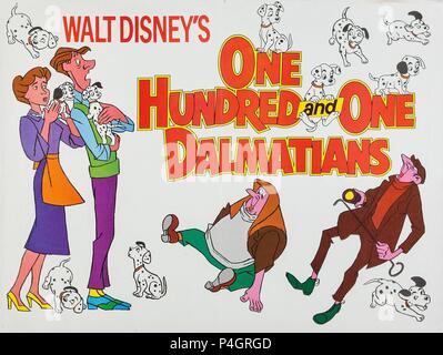 Original Film Titel: HUNDERT UND EINS DALMATINER. Englischer Titel: HUNDERT UND EINS DALMATINER. Film Regie: CLYDE GERONIMI, HAMILTON LUSKE, WOLFGANG REITHERMAN. Jahr: 1961. Credit: WALT DISNEY PRODUCTIONS/Album Stockfoto