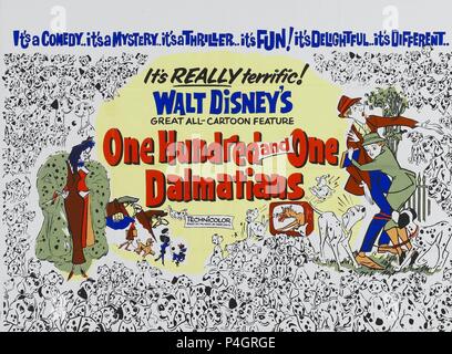 Original Film Titel: HUNDERT UND EINS DALMATINER. Englischer Titel: HUNDERT UND EINS DALMATINER. Film Regie: CLYDE GERONIMI, HAMILTON LUSKE, WOLFGANG REITHERMAN. Jahr: 1961. Credit: WALT DISNEY PRODUCTIONS/Album Stockfoto