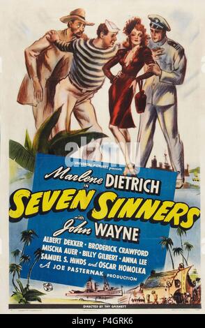 Original Film Titel: sieben Sünder. Englischer Titel: sieben Sünder. Regisseur: TAY GARNETT. Jahr: 1940. Quelle: UNIVERSAL PICTURES/Album Stockfoto
