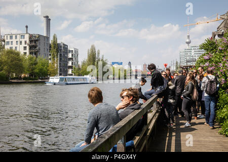 Berlin, Deutschland, Neu eröffnete Holz- Markt 25 im Holzmarktstrasse in Berlin-Friedrichshain Stockfoto