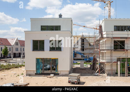 Berlin, Deutschland, Neubau freistehendes Wohnanlage Gartenstadt Karlshorst Stockfoto