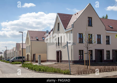 Berlin, Deutschland, Neubau freistehendes Wohnanlage Gartenstadt Karlshorst Stockfoto