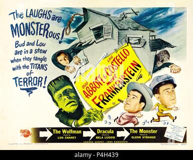 Original Film Titel: Abbott und Costello TREFFEN FRANKENSTEIN. Englischer Titel: Abbott und Costello TREFFEN FRANKENSTEIN. Regisseur: Charles Barton. Jahr: 1948. Quelle: UNIVERSAL INTERNATIONAL/Album Stockfoto