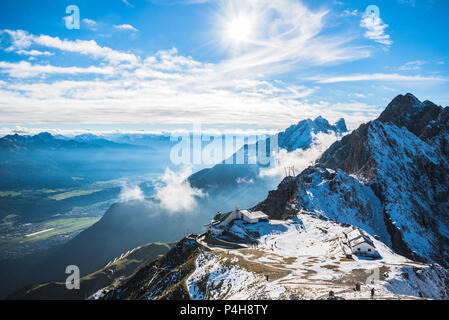 Bergstation Hafelekar und Seegrube Seilbahn in Innsbruck, Österreich Stockfoto