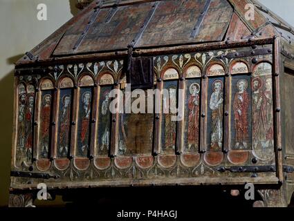 ARCA DE LOS APOSTOLES - SIGLO XIII-ROMANICO ESPAÑOL. Lage: Catedral, Astorga, Leon, Spanien. Stockfoto