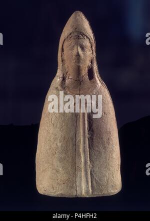 FIGURA TERRACOTTA ROMANA. Lage: das Museo de Cádiz - ARQUEOLOGIA, Cadiz, Andalusien, Spanien. Stockfoto