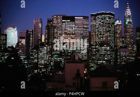 1980 s Blick auf Midtown Manhattan bietet die Pan Am Building, NYC, USA Stockfoto