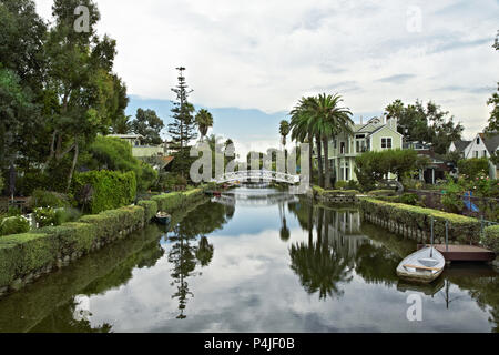 Schöne Venedig Strand Kanäle Santa Monica Stockfoto