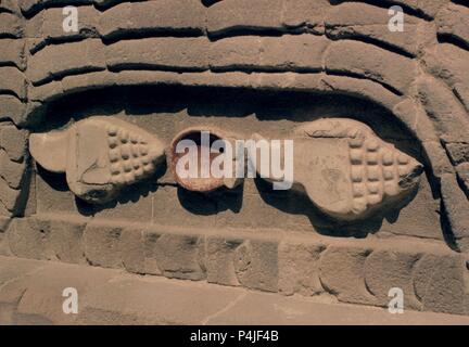 LA CIUDADELA - TEMPLO DE QUETZALCOALTL. Lage: Templo de Quetzalcoatl, TEOTIHUACAN, CIUDAD DE MEXICO. Stockfoto