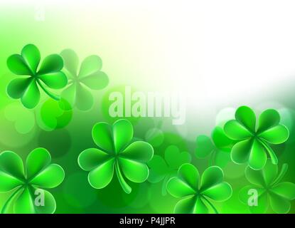 St. Patricks Day Shamrock Clover Hintergrund Stock Vektor