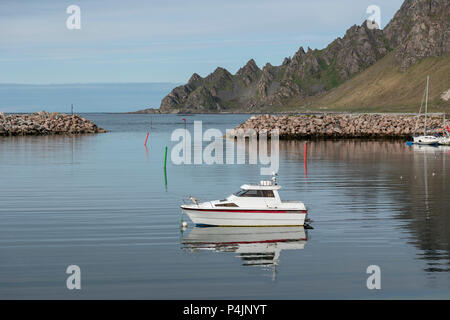 Bleik Hafen, Andoya, Norwegen. Stockfoto