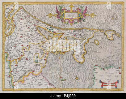 1606 Mercator Karte von Holland (Niederlande) - Geographicus - hollandt - Mercator-1396. Stockfoto