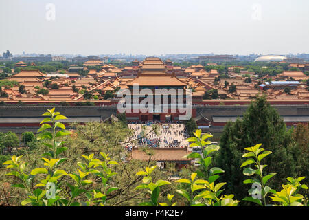 Blick auf die Tore der Verbotenen Stadt oder Imperial City. Übersetzung von chinesischen Zeichen: Der Palast Museum Stockfoto